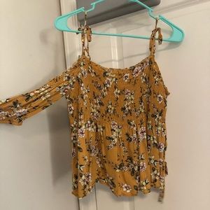 Off the shoulder, floral top